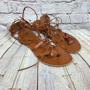 Topshop Gladiator Sandal Leather Brown